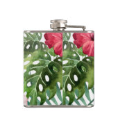 Ontwerper Hip Flask - Hibiscus Green Heupfles (Achterkant)