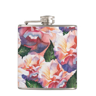 Ontwerper Hip Flask - Roze Rose Heupfles