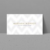 ONTWERPER IKAT PATROON IN GRIJS/WIT VISITEKAARTJE