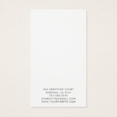 Ontwerper juwelen Ketting Script Display Card Visitekaartje (Achterkant)