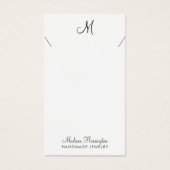Ontwerper juwelen Ketting Script Display Card Visitekaartje (Voorkant)