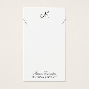 Ontwerper juwelen Ketting Script Display Card Visitekaartje