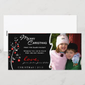 Ontwerper kerstboomfotokaart feestdagenkaart (Voorkant / Achterkant)