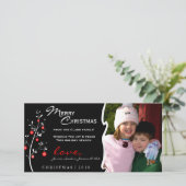 Ontwerper kerstboomfotokaart feestdagenkaart (Staand voorkant)