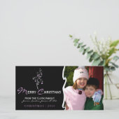 Ontwerper kerstboomfotokaart feestdagenkaart (Staand voorkant)