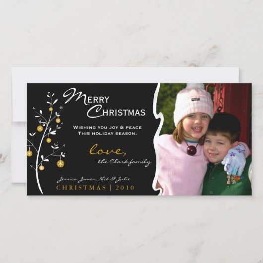Ontwerper kerstboomfotokaart feestdagenkaart (Voorkant)