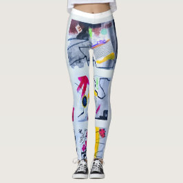 Ontwerper Kunst stijl retro abstracte vintage legg Leggings