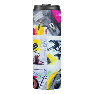 Ontwerper Kunst stijl retro abstracte vintage legg Thermosbeker