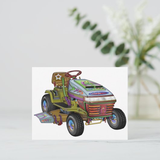 Ontwerper Lawnmower Briefkaart (Staand voorkant)