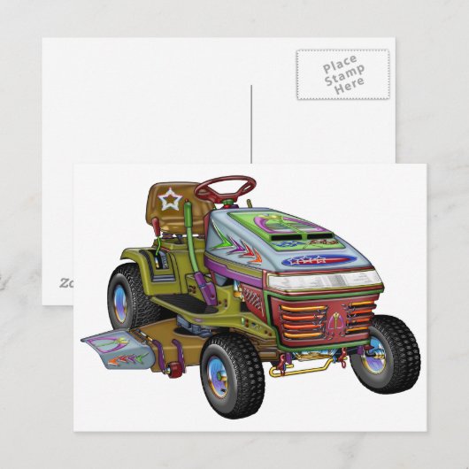 Ontwerper Lawnmower Briefkaart (Voorkant / Achterkant)