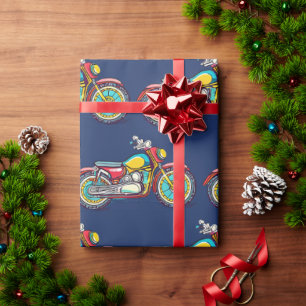 Ontwerper Motorfiets Verpakkingsdocument Cadeaupapier