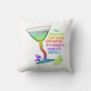 ONTWERPER Omkeerbare KUSSENS - GLAS HALF VOL