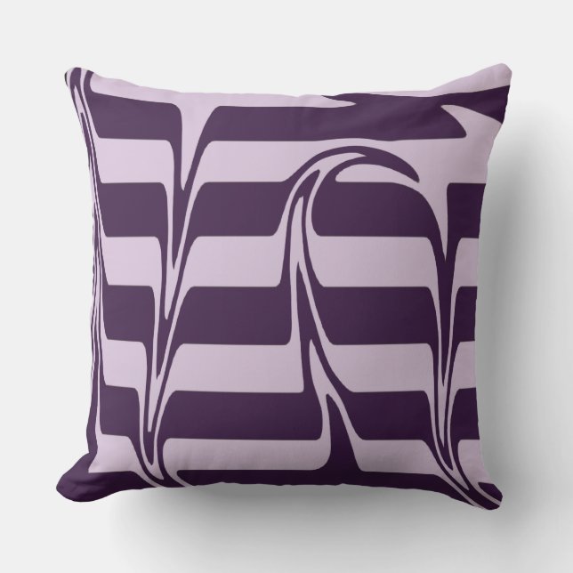 Ontwerper Paars en Mauve Pillow Kussen (Voorkant)