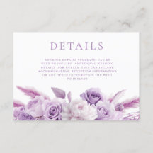 Ontwerper Paarse Lavendel Bloemen Trouwdetails
