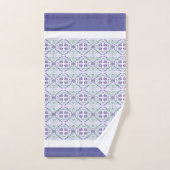 Ontwerper Periwinkle Floral Decoratief Bad Handdoek (Handdoek)