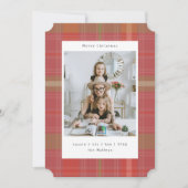 Ontwerper Plaid Fotokleur Veranderen van Kerstmis  Feestdagenkaart (Voorkant)