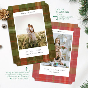 Ontwerper Plaid Kleur veranderende Foto Christmas  Feestdagenkaart