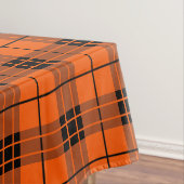 Ontwerper plaid patroon sinaasappel en zwart tafelkleed (Voorbeeld)