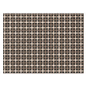 Ontwerper plaid / tartan patroon bruin en zwart tafelkleed (Voorkant (Horizontaal))