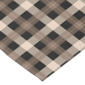 Ontwerper plaid / tartan patroon bruin en zwart tafelkleed (Gekanteld)
