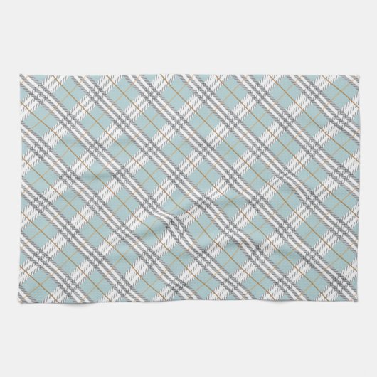 Ontwerper Pset Pattern Blue Grey Brown Theedoek (Horizontaal)
