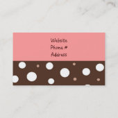 Ontwerper Roze en chocolade Visitekaartje (Achterkant)