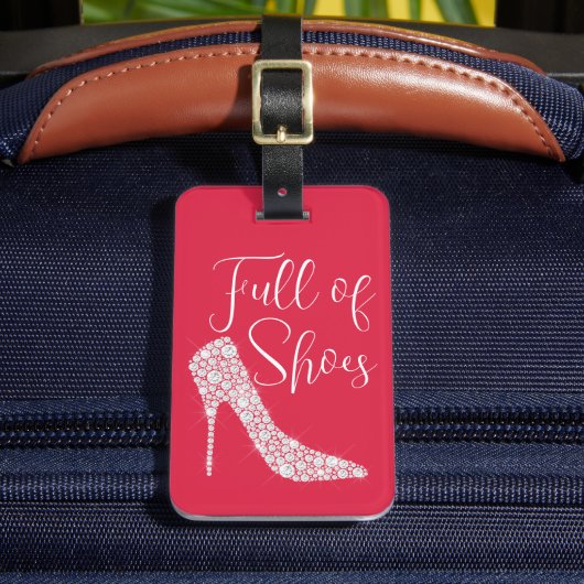 Ontwerper Roze Volledig van Schoenen Bagagelabel (Voorkant Insitu 2)