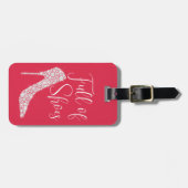 Ontwerper Roze Volledig van Schoenen Bagagelabel (Voorkant horizontaal)