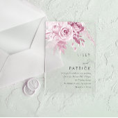 Ontwerper Rozen Rozen bruiloft Acryl Uitnodigingen