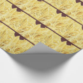 Ontwerper Rustieke Vintage Tarweveld Inpakpapier (Hoek)
