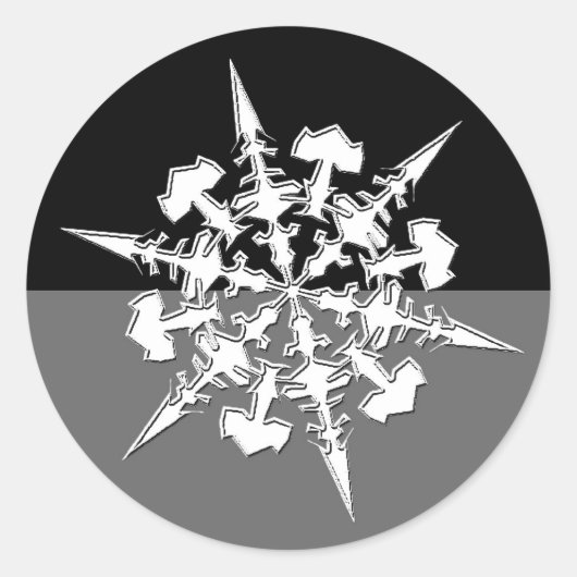 Ontwerper Snowflake Holiday Cards Envelope Sticker (Voorkant)