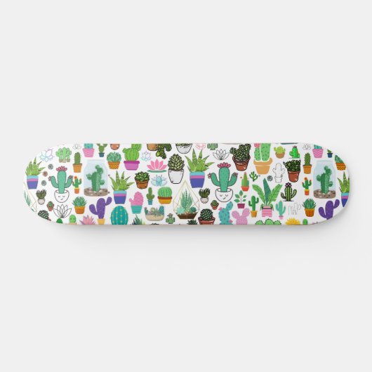 Ontwerper Succulent Plant Cactus Skateboard Deck (Horizontaal)