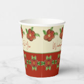 Ontwerper Thanksgiving Oranje Floral Papieren Bekers (Rechts)