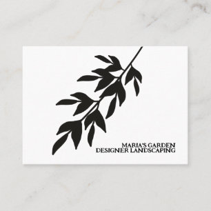 Ontwerper tuinarchitectuur botanisch blad visitekaartje