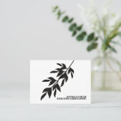 Ontwerper tuinarchitectuur botanisch blad visitekaartje (Staand voorkant)