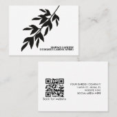 Ontwerper tuinarchitectuur botanisch blad visitekaartje (Voorkant / Achterkant)