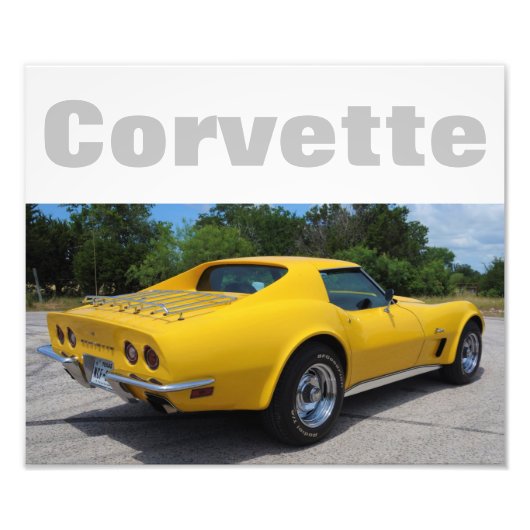 Ontwerper van 1973 Corvette Stingray Foto Afdruk (Voorkant)