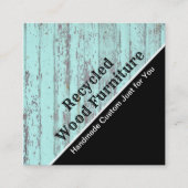 Ontwerper van aangepaste gerecycleerde houtsmeube Vierkante Visitekaartje (Voorkant)