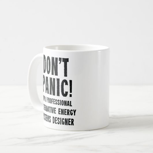 Ontwerper van alternatieve energiesystemen koffiemok (Voorkant links)