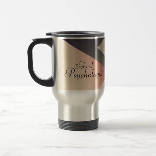 Ontwerper van de leerschool psycholoog Travel Mug Reisbeker (Links)