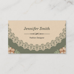 Ontwerper van de mode - Chic Floral Visitekaartje
