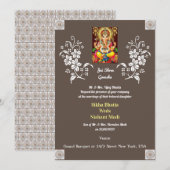 Ontwerper van de uitnodiging voor het Indische Gan (Voorkant / Achterkant)