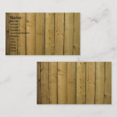 Ontwerper van Visitekaartjes met houten wanden (Voorkant / Achterkant)