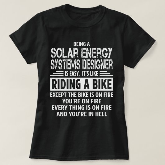 Ontwerper van zonne-energiesystemen t-shirt (Design voorkant)