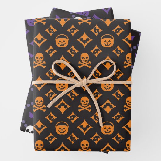 Ontwerper Variety Halloween! Vuitton & Gucci Inpakpapier Vel (In situ)