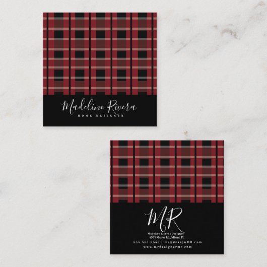 Ontwerper vastgeplakt gebeurtenissen in onroerend  vierkante visitekaartje (Voorkant / Achterkant)