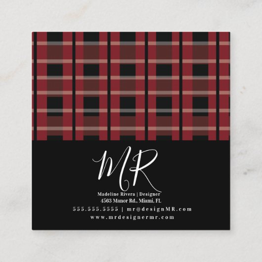 Ontwerper vastgeplakt gebeurtenissen in onroerend  vierkante visitekaartje (Achterkant)