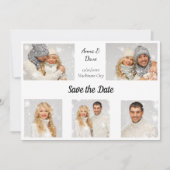 Ontwerper vijf foto slaat de datum op save the date (Voorkant)