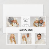 Ontwerper vijf foto slaat de datum op save the date (Voorkant / Achterkant)