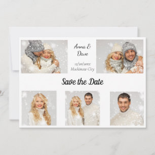Ontwerper vijf foto slaat de datum op save the date